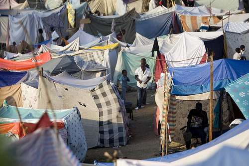 Displaced Haitians Set Up Encampment at Port-au-Prince Golf Course