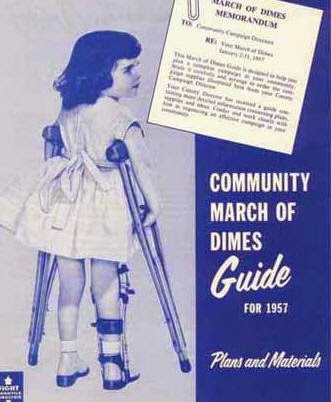 March of Dimes為疫苗測試製作的募款海報。 圖片來源：wiki