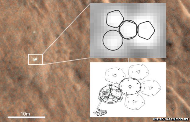 Image analysts are confident that the features seen are those of Beagle2