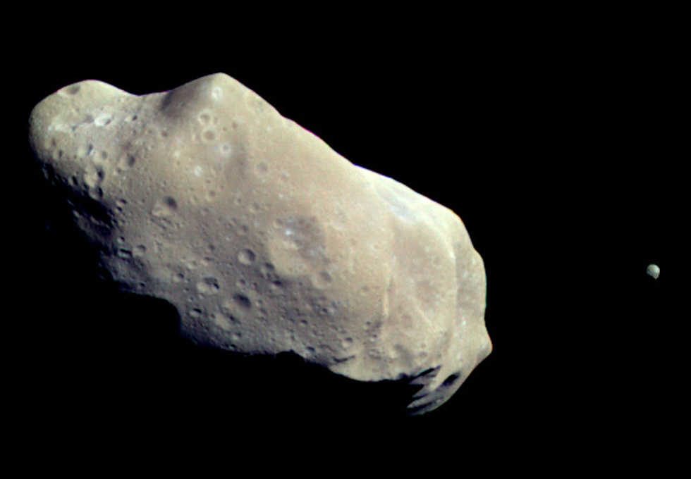 小行星243與其衛星(圖像來源：NASA/JPL)