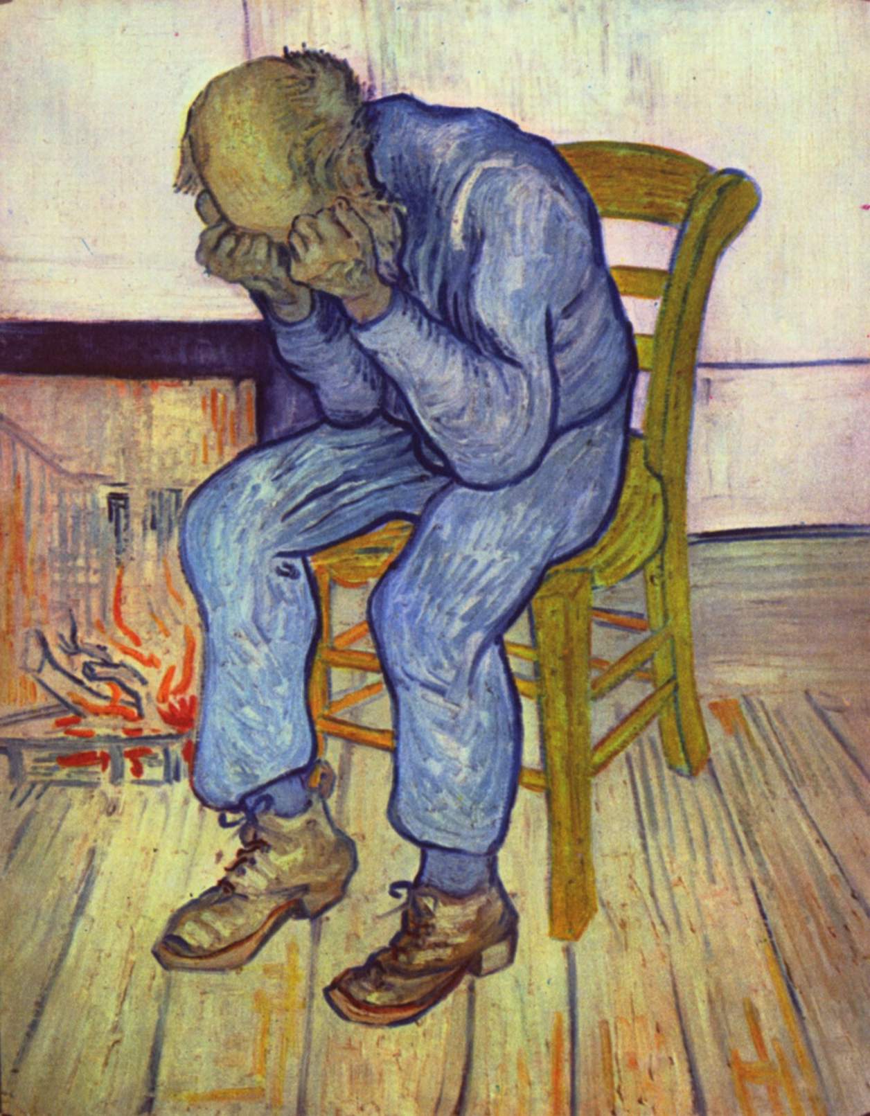 圖說：梵谷所繪之Sorrowing Old Man，1890。